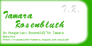 tamara rosenbluth business card